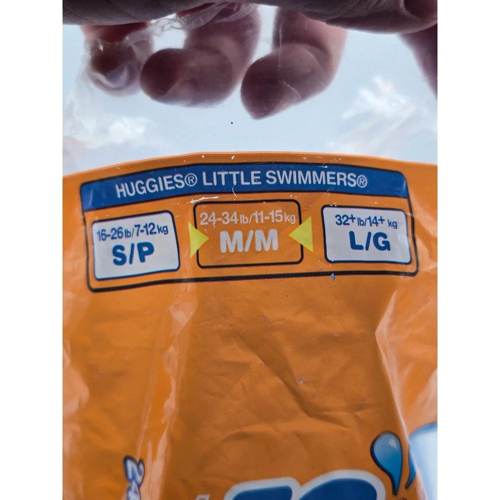 Vintage 1999 Huggies Little Swimmers Disposable Swim Diapers Set of 4 Size Med